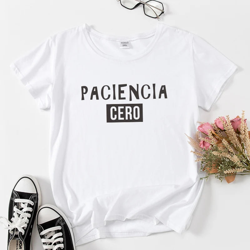 Camisa de manga curta feminina oversized malha algodão